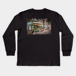 Flower stall, Milan Kids Long Sleeve T-Shirt